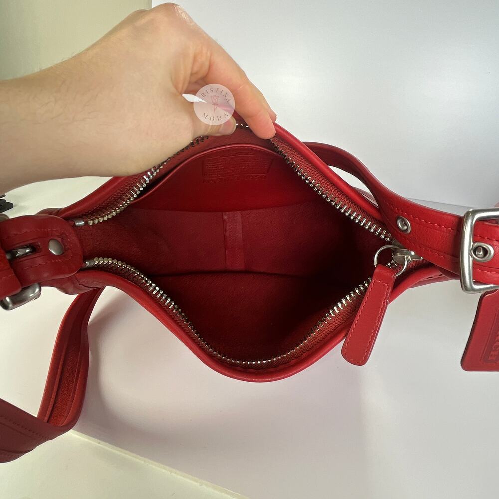 Vintage Coach Janice Legacy Bag 9950 Red 2006 - Picture 12 of 15